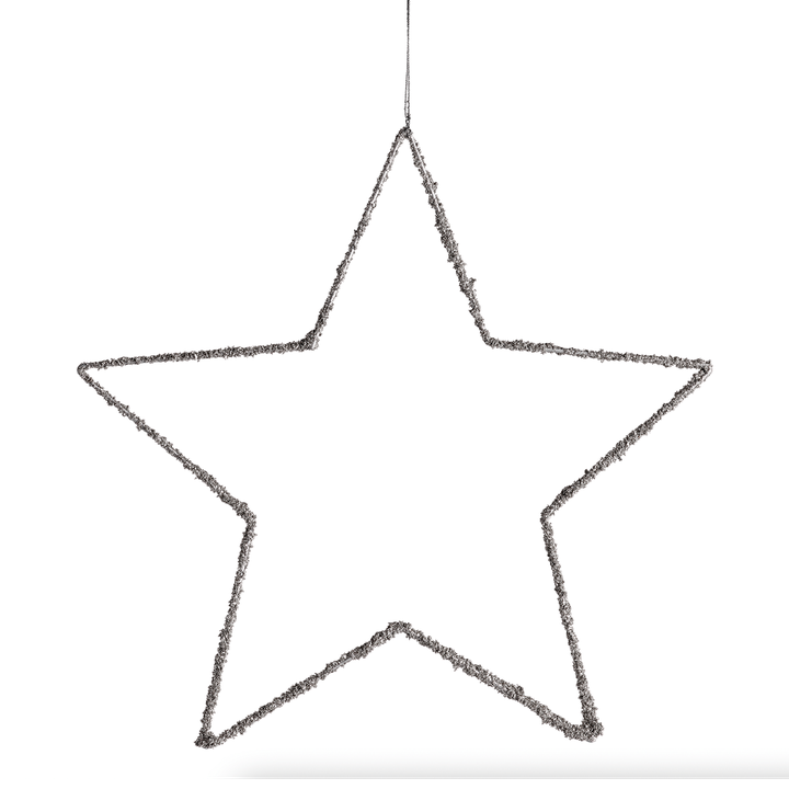 Glass Glitter Christmas Star Holiday Decor Tine K Home Extra Large  