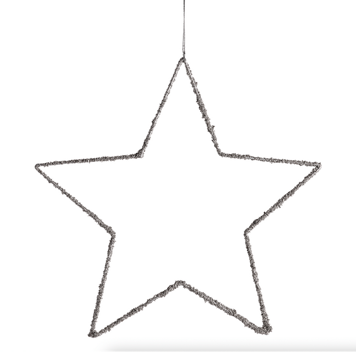 Glass Glitter Christmas Star Holiday Decor Tine K Home Extra Large  