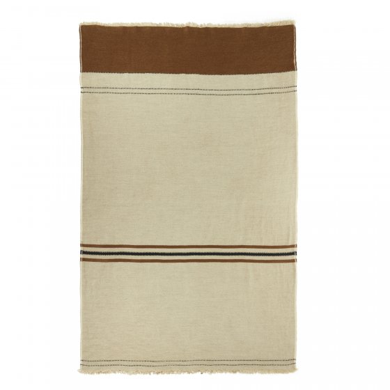 Foundry Throw Throw Libeco Beeswax Stripe 53.1" x 86.6" 