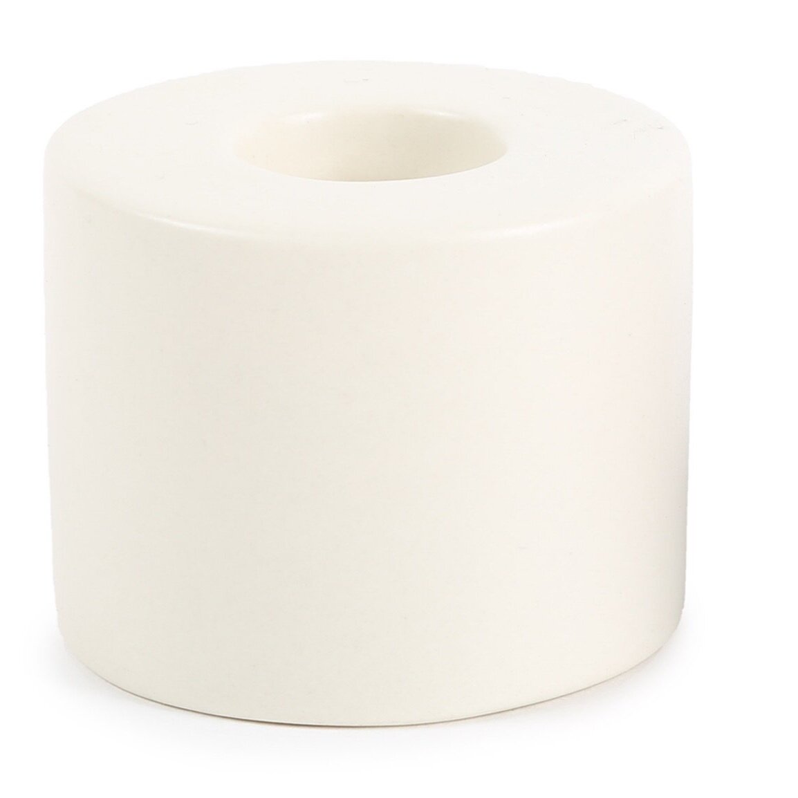 Petite Ceramic Taper Holders, Matte White Candle Holder The Floral Society Cylinder  