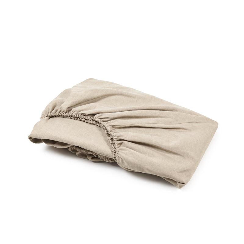 Heritage Fitted Sheet Bed Sheet Libeco Twin Heritage Flax 