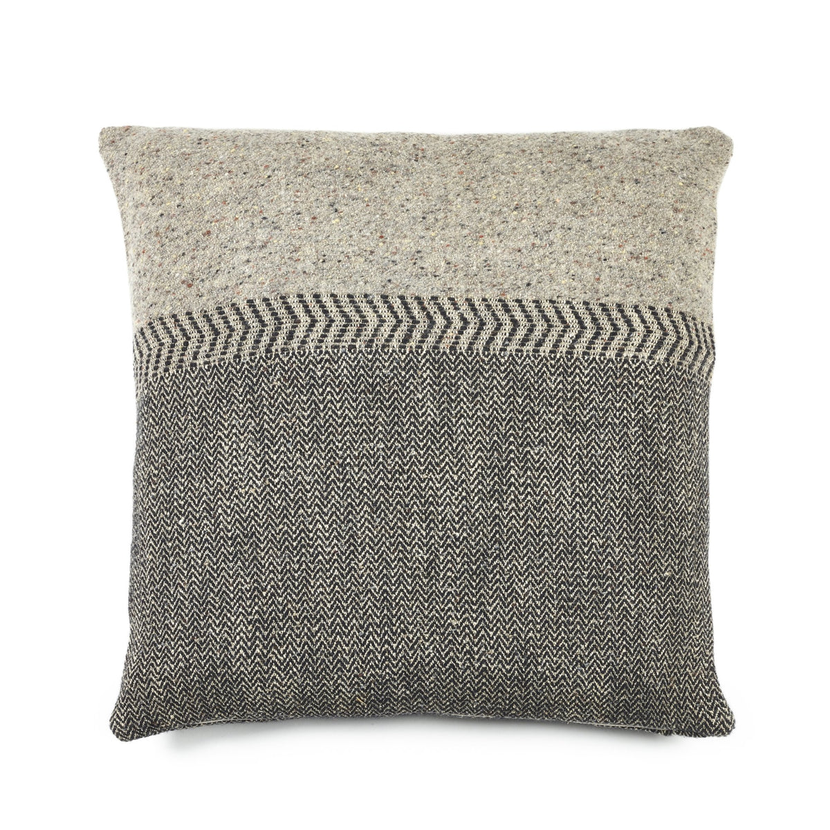 Jules Pillow Throw Pillow Libeco Black Herringbone Without Fill 