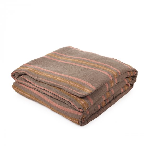 Nottinghill Duvet Cover Duvet Cover Libeco Twin Nottinghill Reversible Stripe-Brown 