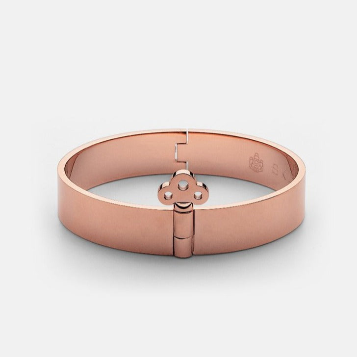 Bangle with Key Lock Bracelet Skultuna Rose Gold Medium 