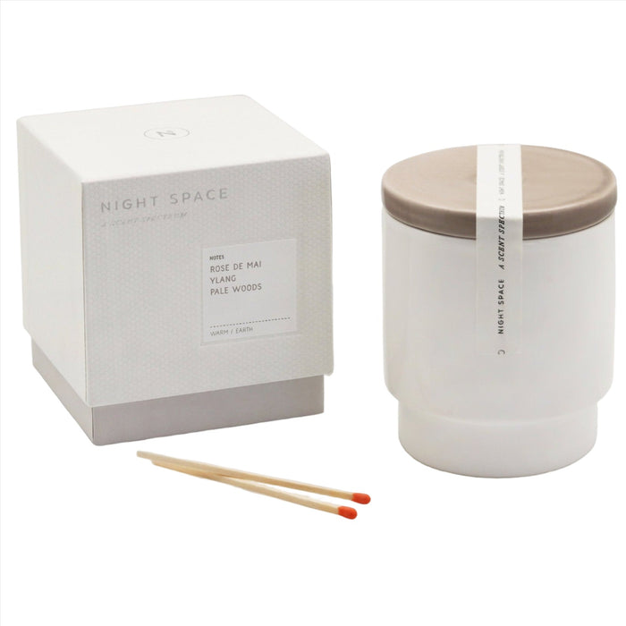 Night Space Candle, Taupe Scented Candle Night Space   