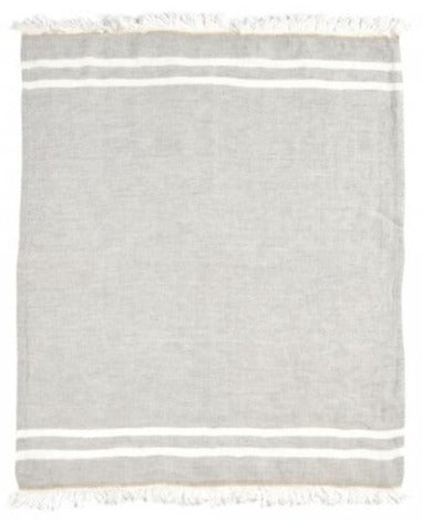 Gray Stripe Fouta Throw Libeco Gray stripe  