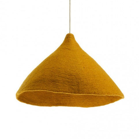 Plain Wide Tipi Lampshade, Gold Pendant Light Muskhane Gold  