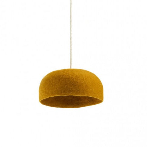 Plain Yurt Lampshade, Gold Pendant Light Muskhane Gold Small 